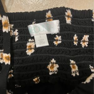 Black daisy print dress